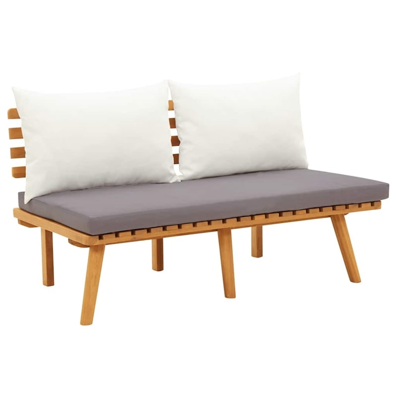 vidaXL Solid Acacia Wood Medium Durable Garden Bench in Natural