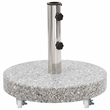 vidaXL Medium Stainless Steel Parasol Base in Gray Granite