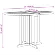 vidaXL Teak Solid Teak Wood Dining Table in Natural