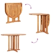 vidaXL Teak Solid Teak Wood Dining Table in Natural