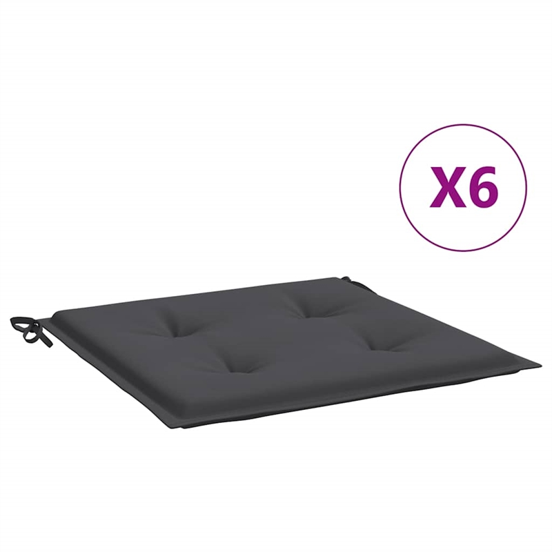 vidaXL Chair Cushion Set of 6 in Gray