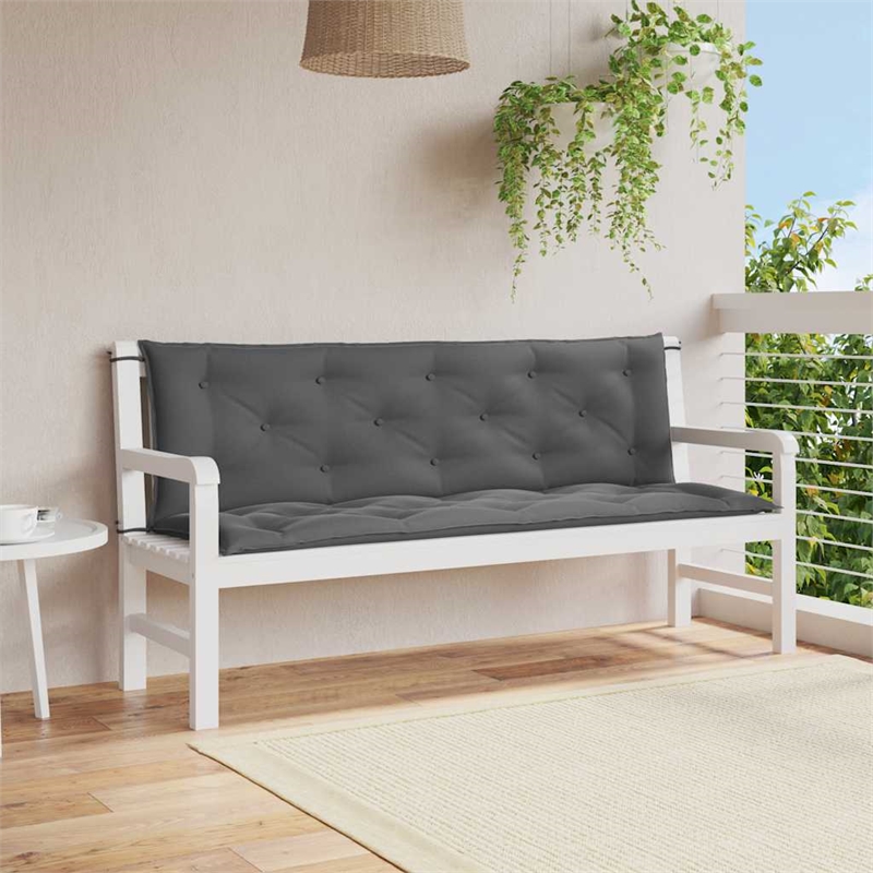 vidaXL Garden Bench Cushion in Anthracite (Set of 2 )