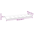 vidaXL Large Garden Bench Cushion in Beige
