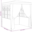 vidaXL Polyethylene 8.2x8.2 ft Party Tent in Anthracite