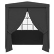 vidaXL Polyethylene 8.2x8.2 ft Party Tent in Anthracite