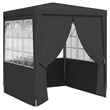 vidaXL Polyethylene 8.2x8.2 ft Party Tent in Anthracite
