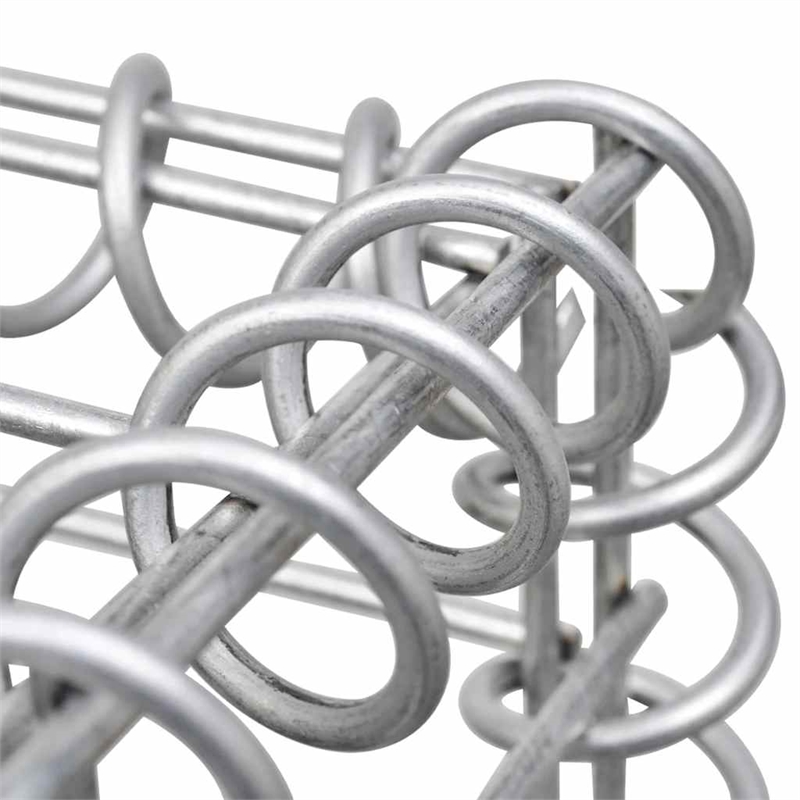 vidaXL Galvanized steel Heavy Weight Endurance Gabion Raised Bed in Silver