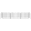 vidaXL Galvanized Steel Large Durable Gabion Raised Bed in Silver