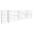 vidaXL Steel wire Gabion Planter in Silver