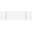 vidaXL Steel wire Gabion Planter in Silver