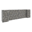 vidaXL Steel wire Gabion Planter in Silver