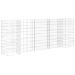 vidaXL Steel wire Durable Gabion Planter in Silver