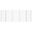 vidaXL Steel wire Durable Gabion Planter in Silver