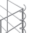 vidaXL Extra Tall Iron Gabion Raised Bed in Silver