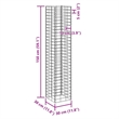 vidaXL Extra Tall Iron Gabion Raised Bed in Silver