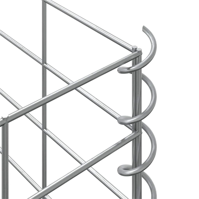 vidaXL Large Rust-proof and weather-proof iron Gabion Raised Bed in Silver