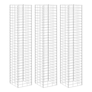 vidaXL Large Rust-proof and weather-proof iron Gabion Raised Bed in Silver