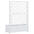 vidaXL Polypropylene Large UV-Resistant Garden Planter in White