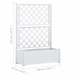 vidaXL Polypropylene Large UV-Resistant Garden Planter in White