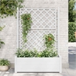 vidaXL Polypropylene Large UV-Resistant Garden Planter in White