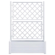vidaXL Polypropylene Large UV-Resistant Garden Planter in White