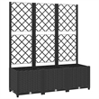 vidaXL Polypropylene Large Garden Planter in Black