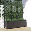 vidaXL Polypropylene Large Garden Planter in Black
