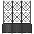 vidaXL Polypropylene Large Garden Planter in Black