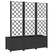 vidaXL Polypropylene Large Garden Planter in Black