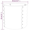 vidaXL Powder-Coated Steel Medium Durable Garden Planter in Grey