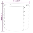 vidaXL Powder-Coated Steel Medium Durable Garden Planter in Grey