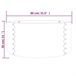 vidaXL Powder-coated steel Large Garden Planter in Grey