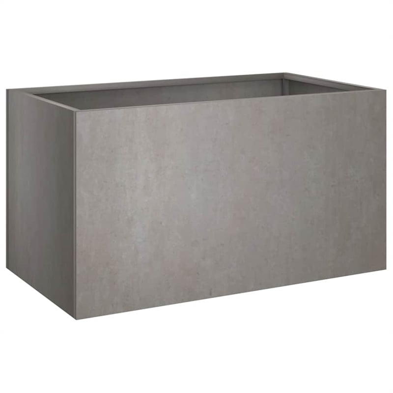 vidaXL Rectangular Rusty Corten Steel Medium Durable Planter in Brown