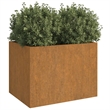 vidaXL Rusty Corten steel Medium Decorative Inlays Planter in Brown