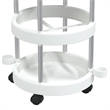 vidaXL Cleaning Trolley in Silver and White