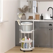 vidaXL Cleaning Trolley in Silver and White