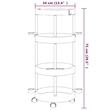 vidaXL Cleaning Trolley in Silver and White