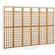vidaXL 6-Panel Room Divider Trellis Solid Fir Wood in Brown