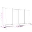 vidaXL 4-Panel Room Divider in Black Fabric