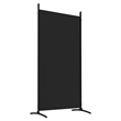vidaXL 4-Panel Room Divider in Black Fabric