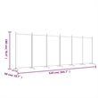 vidaXL 6-Panel Room Divider in Black Fabric