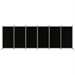 vidaXL 6-Panel Room Divider in Black Fabric
