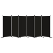 vidaXL 6-Panel Room Divider in Black Fabric