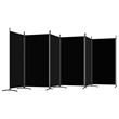 vidaXL 6-Panel Room Divider in Black Fabric