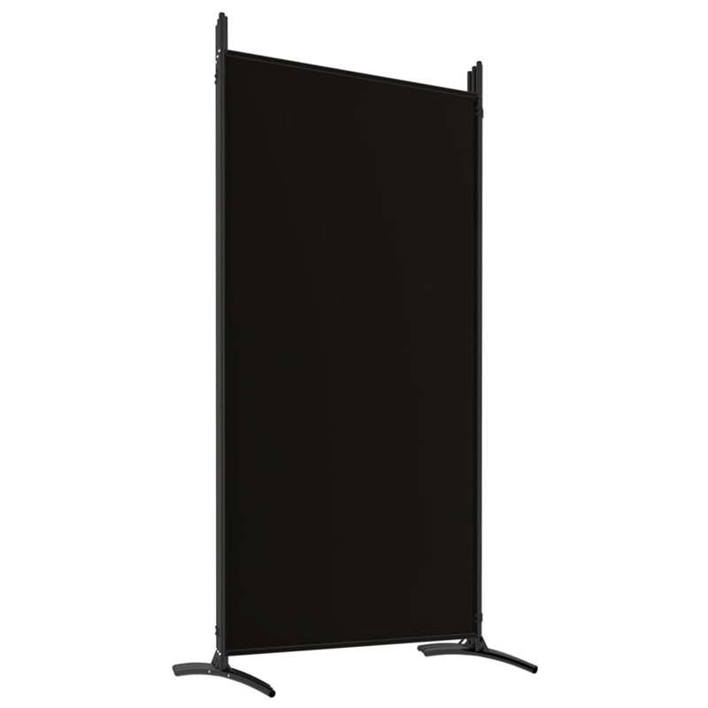 vidaXL 6-Panel Room Divider in Black Fabric