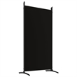 vidaXL 6-Panel Room Divider in Black Fabric