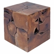 vidaXL Medium Hardwood Wooden Stool End Table in Brown