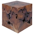 vidaXL Medium Hardwood Wooden Stool End Table in Brown