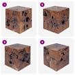 vidaXL Medium Hardwood Wooden Stool End Table in Brown