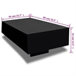 vidaXL MDF With High Gloss Finish Medium Coffee Table in Black